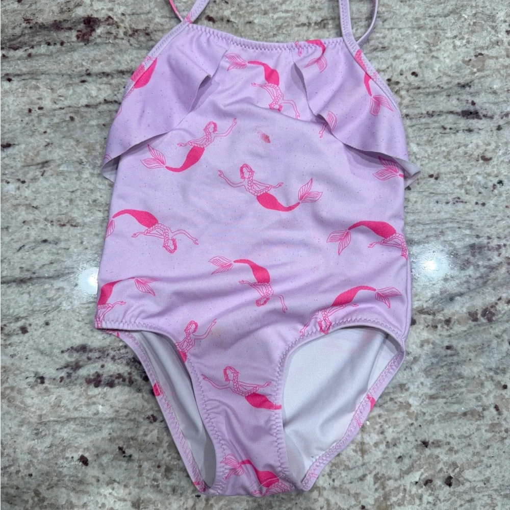 Zara Pink Mermaid Ruffle One-Piece Swimsuit